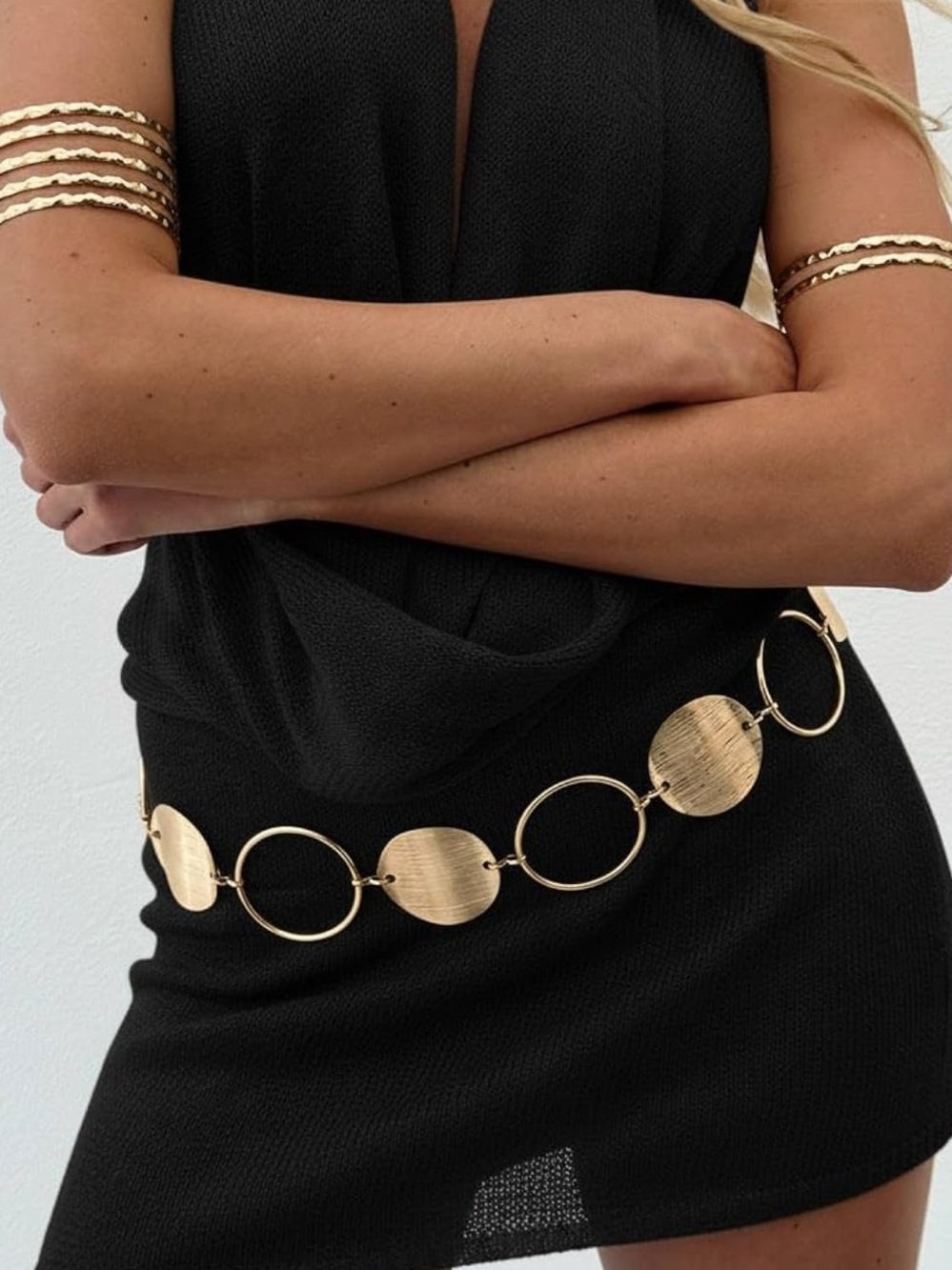 Gold Link Coin Chain Waist Belt